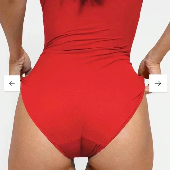 POPILUSH The Shapewear Swimsuit Deep V-Neck One-Piece Low-Back - NWT - Picture 3 of 10